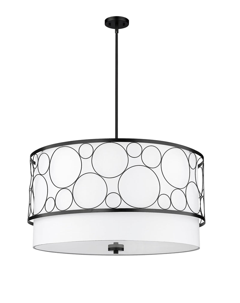Kendall 5 Light 32" Pendant in Matte Black