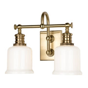 Keswick 2-Light Bath Vanity Light in Aged Brass