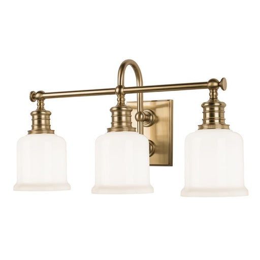 Keswick 3-Light Bath Vanity Light in Aged Brass