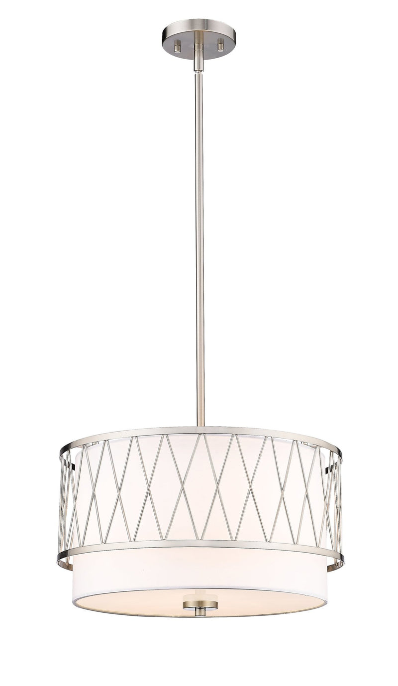Dalton 3 Light 17" Pendant in Brushed Nickel