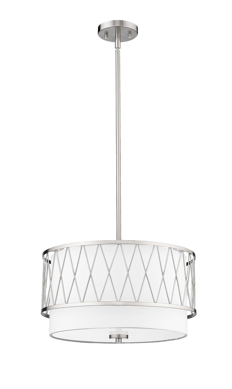 Dalton 3 Light 17" Pendant in Brushed Nickel