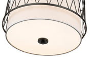 Dalton 3 Light 17" Pendant in Matte Black