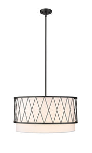 Dalton 4 Light 24" Pendant in Matte Black