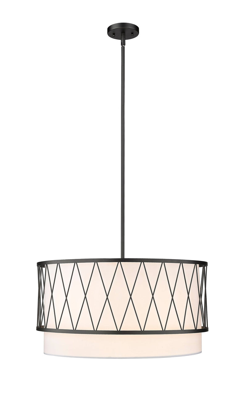 Dalton 4 Light 24" Pendant in Matte Black