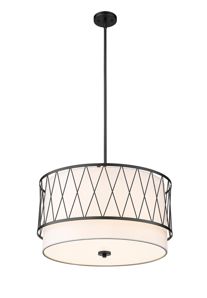 Dalton 4 Light 24" Pendant in Matte Black