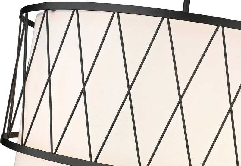 Dalton 4 Light 24" Pendant in Matte Black