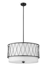 Dalton 4 Light 24" Pendant in Matte Black