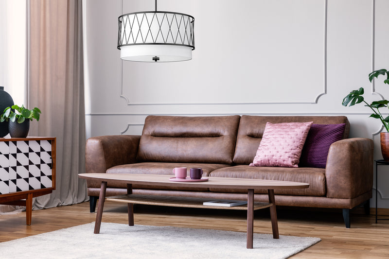 Dalton 4 Light 24" Pendant in Matte Black in a room setting