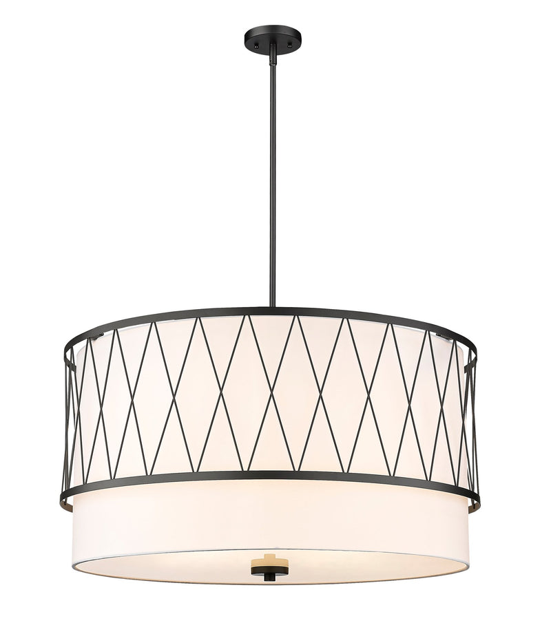 Dalton 5 Light 32" Pendant in Matte Black