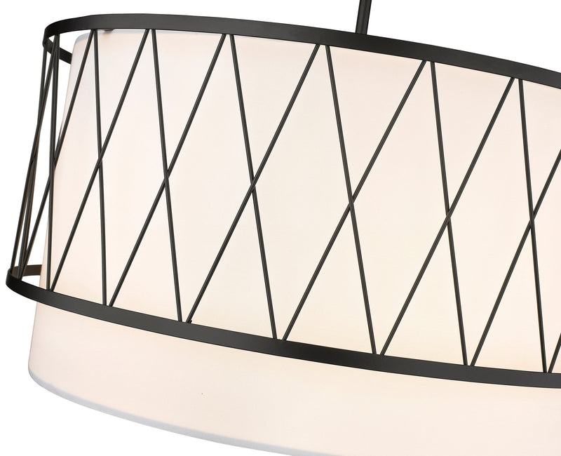 Dalton 5 Light 32" Pendant in Matte Black
