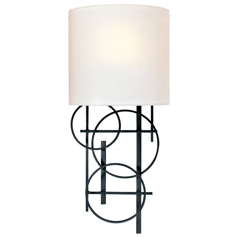 George Kovacs 18.25" Half Cylinder Wall Sconce in Sand Coal Black
