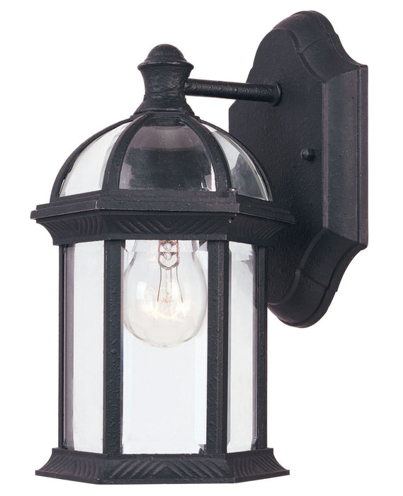Kensington 1-Light Outdoor Wall Lantern in Textured Black - Lamps Expo