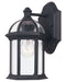 Kensington 1-Light Outdoor Wall Lantern in Textured Black - Lamps Expo