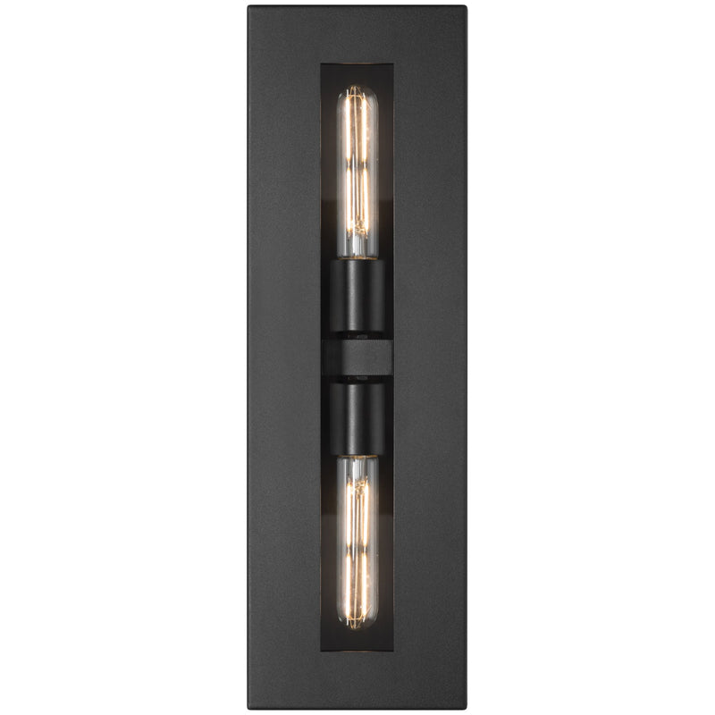 Chatham 2-Light Outdoor Wall Lantern in Black