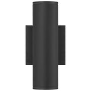 Sunset 10" 2-Light LED Outdoor Wall Washer in Black