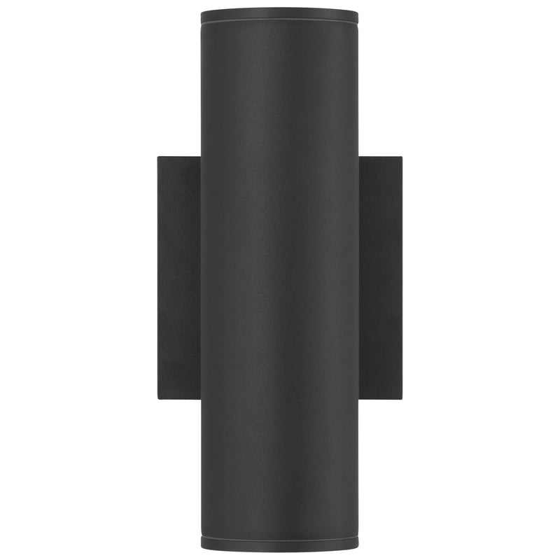 Sunset 10" 2-Light LED Outdoor Wall Washer in Black