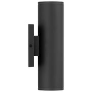 Sunset 10" 2-Light LED Outdoor Wall Washer in Black