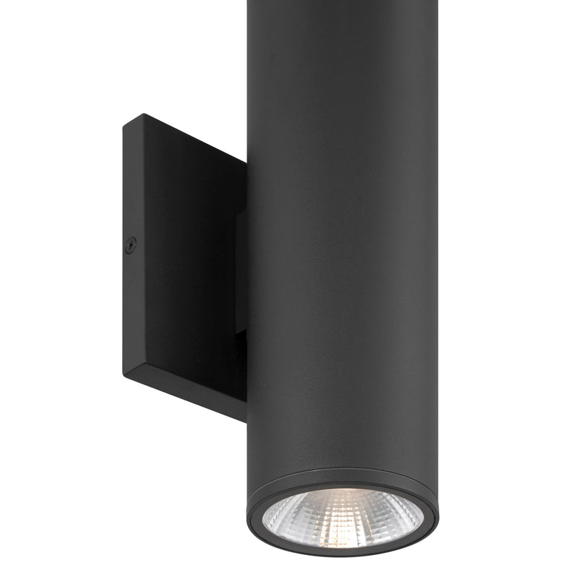 Sunset 10" 2-Light LED Outdoor Wall Washer in Black