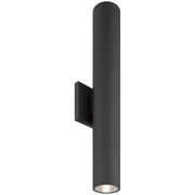 Sunset 22" 2-Light LED Outdoor Wall Washer in Black