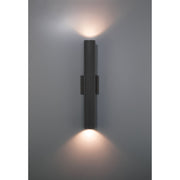 Sunset 22" 2-Light LED Outdoor Wall Washer in Black