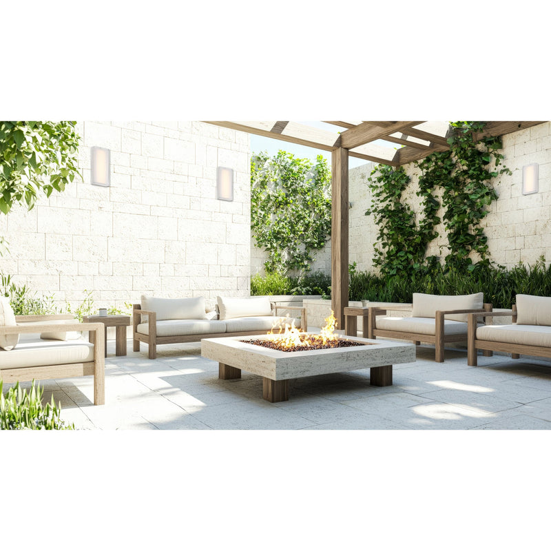 Porto Small LED Outdoor Wall Sconce in White