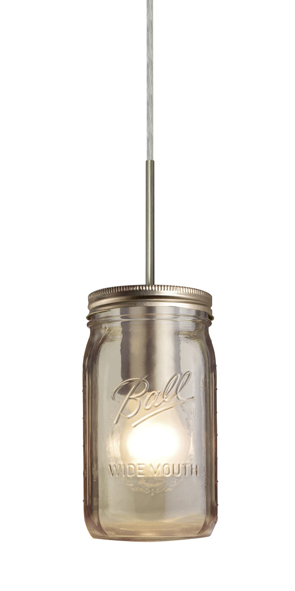 Milo 1 Light 120V Cord Pendant in Satin Nickel - Lamps Expo