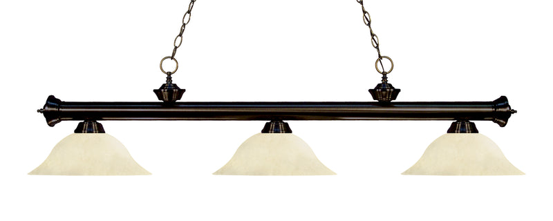 Riviera 3 Light 59" Billiard in Bronze