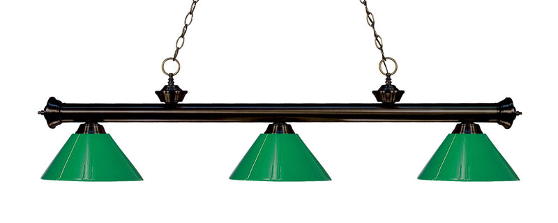 Riviera 3 Light 57" Billiard in Bronze