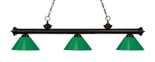 Riviera 3 Light 57" Billiard in Bronze