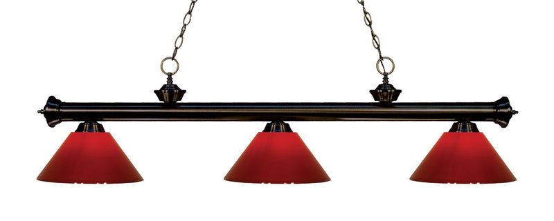 Riviera 3 Light 57" Billiard in Bronze