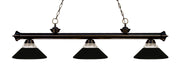 Riviera 3 Light Billiard, Glass Shades (RM) in Bronze