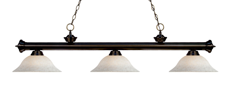 Riviera 3 Light 59" Billiard in Bronze