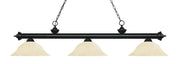 Riviera 3 Light 59" Billiard in Matte Black