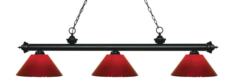 Riviera 3 Light 57" Billiard in Matte Black