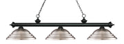 Riviera 3 Light Billiard, Metal Shades (ST) in Matte Black
