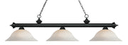 Riviera 3 Light 59" Billiard in Matte Black