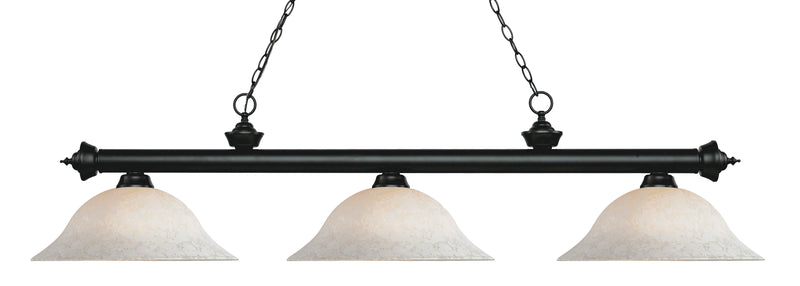 Riviera 3 Light 59" Billiard in Matte Black