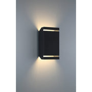 La Vida Vertical LED Outdoor Wall Sconce in Black