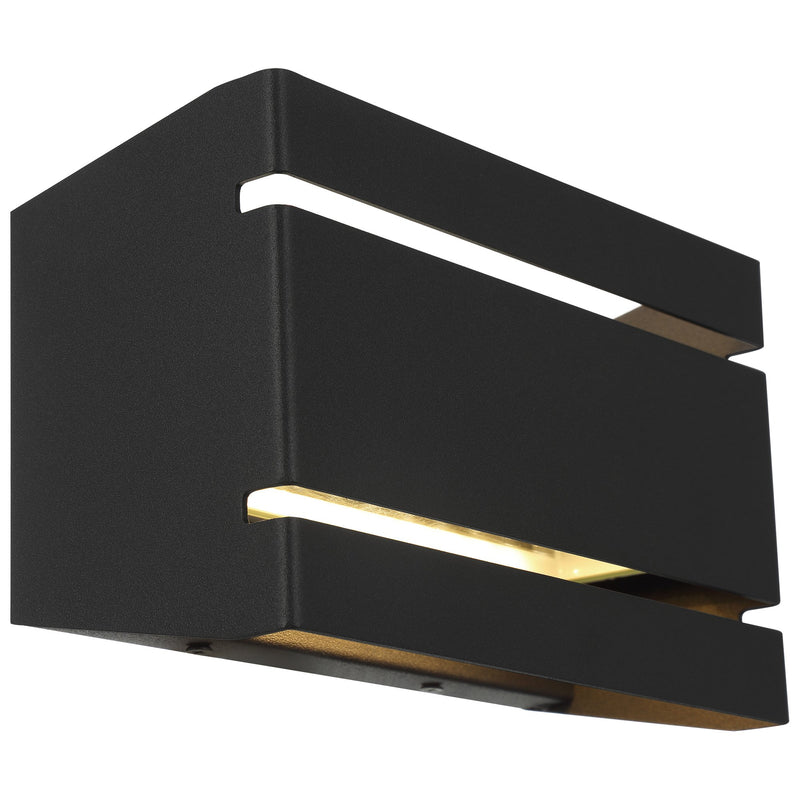 La Vida Horizontal LED Outdoor Wall Sconce in Black