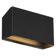 Amora Wide LED Outdoor Wall Sconce in Black