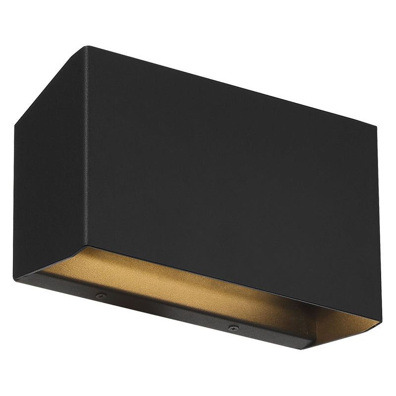 Amora Wide LED Outdoor Wall Sconce in Black