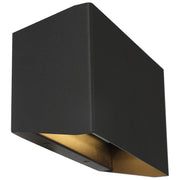 Amora Wide LED Outdoor Wall Sconce in Black