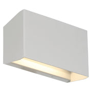 Amora Wide LED Outdoor Wall Sconce in Satin