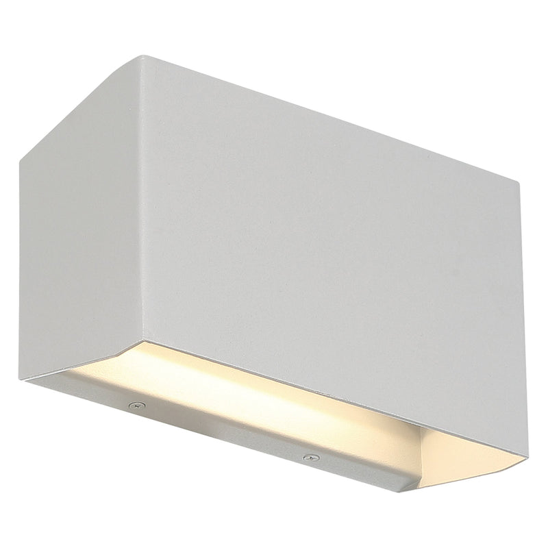 Amora Wide LED Outdoor Wall Sconce in Satin