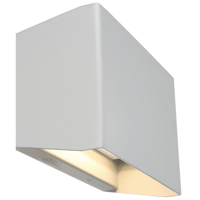 Amora Wide LED Outdoor Wall Sconce in Satin