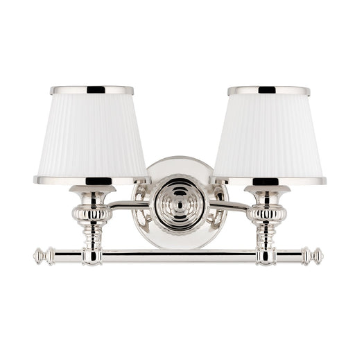 Milton 2-Light Bath Vanity Light in Polished Nickel