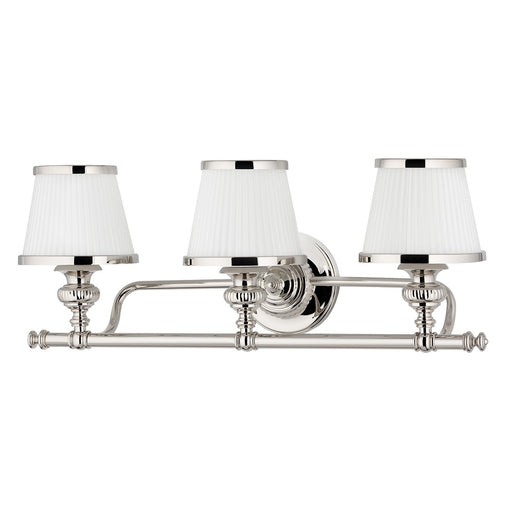 Milton 3-Light Bath Vanity Light in Polished Nickel