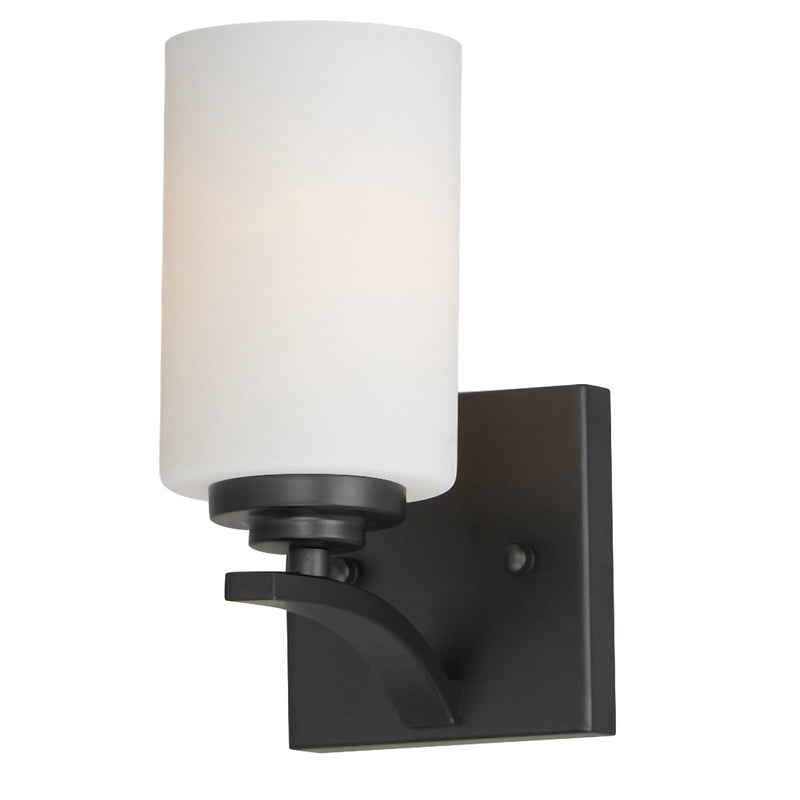 Deven 1 Light Wall Sconce in Black