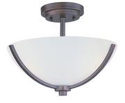 Deven 3 Light Semi-Flush Mount in Oil Rubbed Bronze