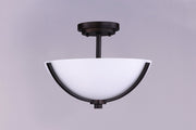 Deven 3 Light Semi-Flush Mount in Oil Rubbed Bronze